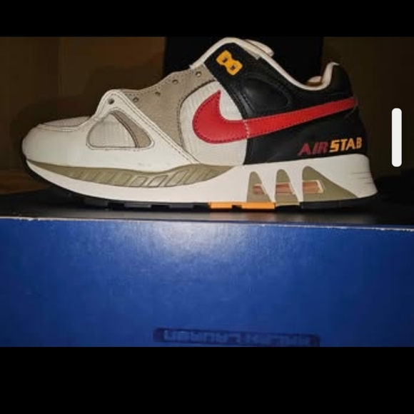 Nike Air Stab OG Original 2007 Cream,Burg,Blk Sz 8 Mens EXTREMELY RARE $110obo - Picture 1 of 10